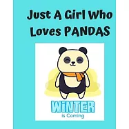 Just A Girl Who Loves Pandas: Pretty Notebook Journal Blank Lined, Cute Pandas for Girls, Perfectly Suited Taking Notes