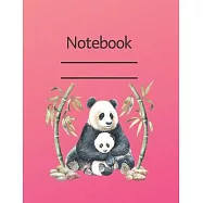 Notebook: Lined Notebook Journal - 120 pages - Standart (8.5 x 11 inches) Panda Edition