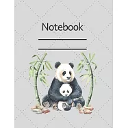 Notebook: Cute Panda - Lined Notebook Journal - 120 pages - Standart (8.5 x 11 inches)