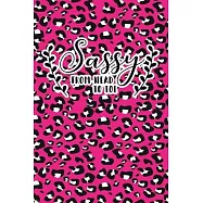 Sassy From Head To Toe: Pink Leopard Print Sassy Mom Journal / Snarky Notebook