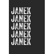 Name JANEK Journal Customized Gift For JANEK A beautiful personalized: Lined Notebook / Journal Gift, Notebook for