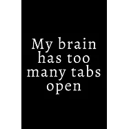 My brain has too many tabs open: Great gift gag notebook fro co worker