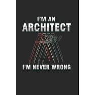 I&rsquo;&rsquo;m Architect I&rsquo;&rsquo;m never wrong: Cool Animated Sayings Design For Architect Notebook Composition Book Novelty Gift (6"x