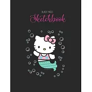 Black Paper SketchBook: Disney Sleeping Beauty Princess Aurora In Pink Dress Designed BLACK PAPER Sketch Book for