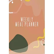 Weekly Meal Planner: 52 Weeks of Menu Prep and Planning, Grocery Lists, and Favorite Go-To Recipes - Modern Abstract