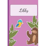Libby: Personalized Name Notebook for Girls - Custemized 110 Dot Grid Pages - Custom Journal as a Gift for your