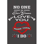 No One Is Ever Gonna Love You, More Than I Can: Valentine&rsquo;&rsquo;s Day Special Gift For Her/Him. College Ruled Notebook
