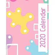 2020 Calendar: Monthly wall calendar. Beautiful funky print designs each month. Twelve months with space to write in