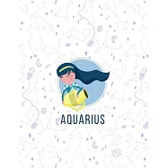 Aquarius journal (Aquarius Zodiac Gifts): I and me are always too deep in a conversation -110 pages 8.5X11 Dotted