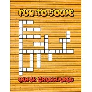 Fun To Solve Quick Crosswords: Adult Funny Crosswords, Easy Puzzles Find the Differences, Spot the Odd One Out