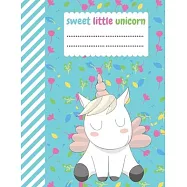 Sweet little unicorn: : Grid Paper Notebook, Quad Ruled, 100 Sheets (Large, 8.5 x 11)