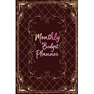 Monthly Budget Planner: Ultimate 12 Month Budget Overall Planner, Self Budgeting Book Maroon Red