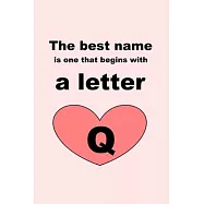 The best name is one that begins with a letter Q