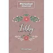 Libby Notebook Journal Personal Diary Personalized Name 120 pages Lined (6x9 inches) (15x23cm)