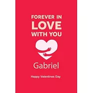 Forever in Love with you Gabriel Happy Valentines Day: Personalized Notebook for Gabriel. journal notebook best gift