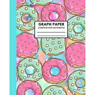 Graph Paper Composition Notebook: 8"X10" (110 PAGES) - Cover Features Sweet Donut Drawing - Great for use at home
