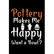Pottery Makes Me Happy: Pottery Project Book, Pottery Logbook, A Gift for All Pottery lovers/ record your ceremic work