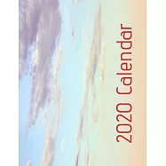 2020 Calendar: Monthly wall calendar. Beautiful romantic calming skies designs each month. Twelve months with space to