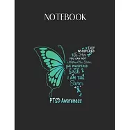 Notebook: Ptsd I Am The Storm Lovely Composition Notes Notebook for Work Marble Size College Rule Lined for Student