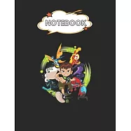 Notebook: Ben 10 Hero Charge Blank Comic Notebook for Kids Marble Size Blank Journal Composition Blank Pages Rule