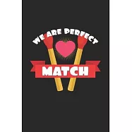 We are perfect match: 6x9 Valentines Day - dotgrid - dot grid paper - notebook - notes
