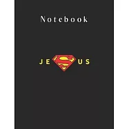 Notebook: Super Jesus Christ Homeboy Superstar Jesus Is My Superhero Theme Marble Size Notebook Composition Blank Pages