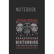 Notebook: Star Wars Darth Vader Lack Of Cheer Ugly Christmas Size Blank Pages Lined Journal Notebook with Black Cover