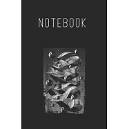 Notebook: Star Wars Darth Vader Mc Escher Style Graphic Size Blank Pages Lined Journal Notebook with Black Cover Size 6