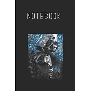 Notebook: Star Wars Darth Vader Mosaic Graphic Z1 Size Blank Pages Lined Journal Notebook with Black Cover Size 6in x 9
