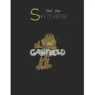 Black Paper SketchBook: Garfield Retro Garf T Black SketchBook Unline Pages for Sketching and Journal Special Note for