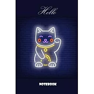 Cat Memo: Hello cat: (kitty) Notebook for Cat Lovers Ruled pages (6 x 9), Cat Lover&rsquo;&rsquo;s Gift