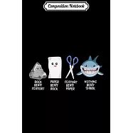 Composition Notebook: Kids Rock Paper Scissors Shark Clothes Outfit Gift Sharks Journal/Notebook Blank Lined Ruled 6x9