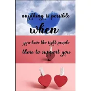 anything is possible when you have the right people there to support you.: Friendship forever