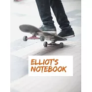 Elliot&rsquo;&rsquo;s Notebook: - My Name Journal, Lined Journal, 100 pages, 8.5x11 large print, Soft Cover, Matte Finish.