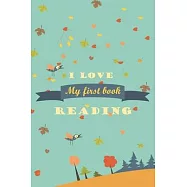 Cute girl swinging and reading a book - I Love My First Book Reading: Lined NootBook 2020