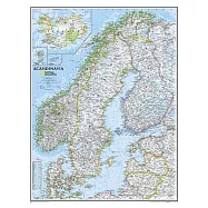 National Geographic: Scandinavia Classic Wall Map (23.5 X 30.25 Inches)