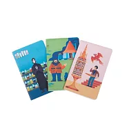Harry Potter: Exploring Hogwarts Sewn Pocket Notebook Collection (Set of 3)