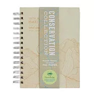 Conservation Series: Spiral Bound Wood Journal: Laser Engraved Wood, Notebook with Quotes, Hiking Journal, Camping Journal