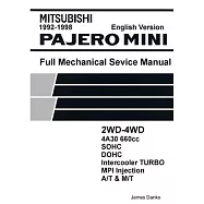 Mitsubishi Pajero Mini 660cc English Mechanical Factory Service Manual