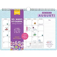 So. Many. Stickers. Activity Calendar: A 17-Month Wall Planner for 2022