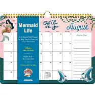 Mermaid Life: A 17-Month Wall Planner for 2022