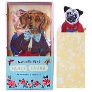 豪華寵物店：動物造型萬用卡12入共4款(附信封)Fancy Fauna: 12 Notecards & Envelopes