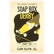 Vintage Journal Soap Box Derby, Glen Ellyn, Illinois Poster