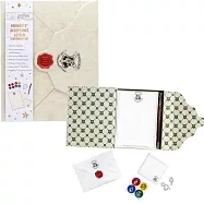 哈利波特：霍格華茲入學文具組(哈利魔杖筆+造型迴紋針+信封信紙組+便利貼+封蠟貼紙)Harry Potter: Hogwarts Acceptance Letter Stationery Set