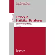 Privacy in Statistical Databases: International Conference, PSD 2022, Paris, France, September 21-23, 2022, Proceedings