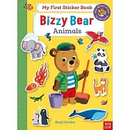 Bizzy Bear動物貼紙書(內附40張大貼紙)My First Sticker Book Animals