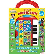 Disney Junior Mickey Mouse Clubhouse: My First Music Fun Portable Keyboard and 8-Book Library Sound Book Set: Portable
