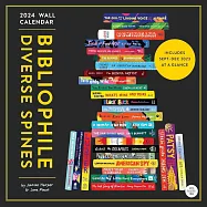 Bibliophile Diverse Spines 2024 Wall Calendar