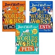 David Walliams 大衛.威廉《全世界最糟糕的家長/老師/寵物》全彩幽默兒童小說套書(3冊)