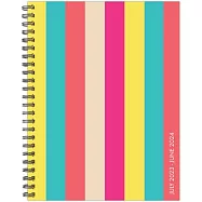 Cabana Stripe Academic 2023-24 6.5 X 8.5 Softcover Weekly Planner